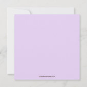 Elegant  Princess Birthday Party Invitation Kaart (Achterkant)