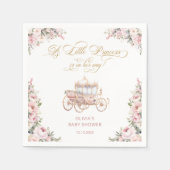 Elegant Princess Blush Roze Bloemen Baby shower Servet (Voorkant)
