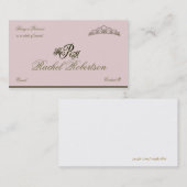 Elegant Princess Calling Card Contactkaartje (Voorkant / Achterkant)