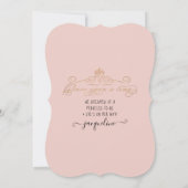 Elegant Princess Carriage Gold Virtual Baby shower Kaart (Achterkant)