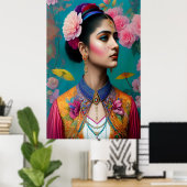 Elegant princess portret poster (Thuiskantoor)