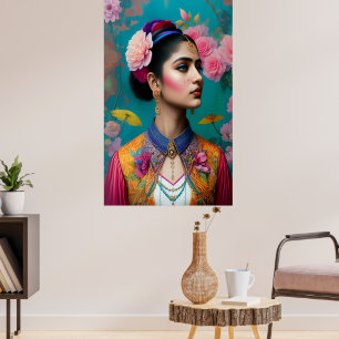 Elegant princess portret poster