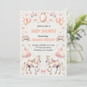 Elegant Princess - Uitnodiging voor Baby shower