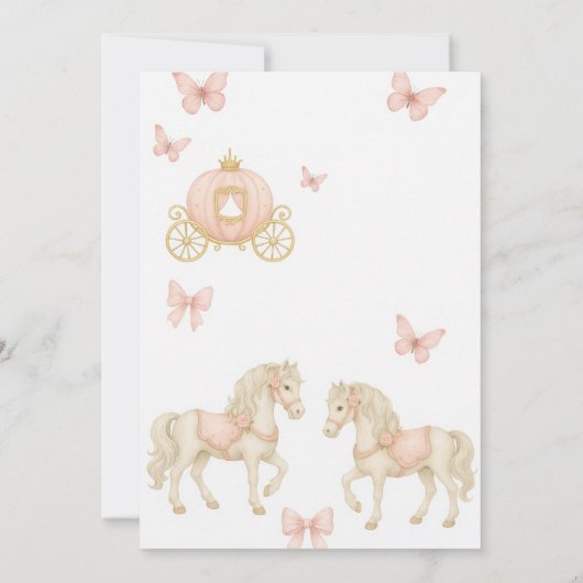 Elegant Princess - Uitnodiging voor Baby shower (Achterkant)