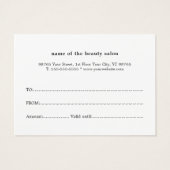 Elegant Principal Kraft Gold Heart Cadeaubon Visitekaartje (Achterkant)