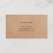Elegant PRINTED Kraft Texture White Consultant Visitekaartje (Achterkant)