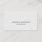 Elegant PRINTED Kraft Texture White Consultant Visitekaartje (Voorkant)