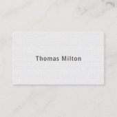 Elegant PRINTED Kraft Texture White Consultant Visitekaartje (Voorkant)