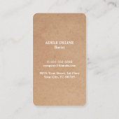 Elegant Printed Kraft White Floral Visitekaartje (Achterkant)