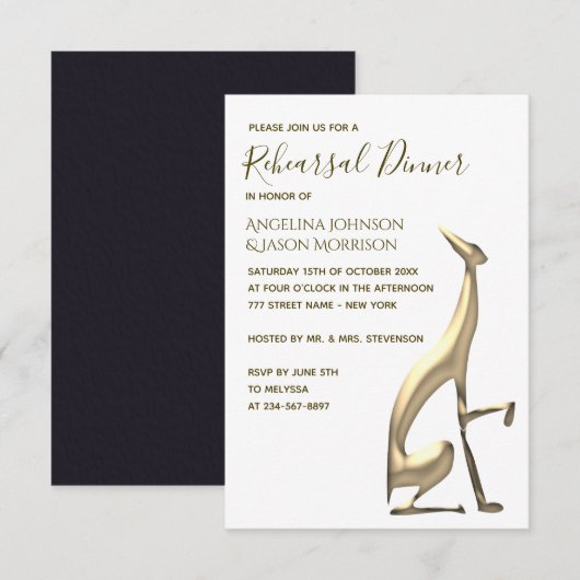 Elegant Probediner Kaart (Voorkant / Achterkant)