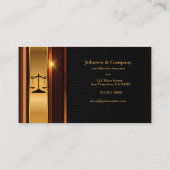 Elegant procureur bij Law Black/Gold Visitekaartje (Achterkant)