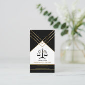 Elegant procureur bij wet | Goud zwart Visitekaartje (Staand voorkant)