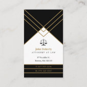 Elegant procureur bij wet | Goud zwart Visitekaartje (Achterkant)