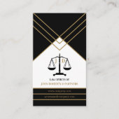 Elegant procureur bij wet | Goud zwart Visitekaartje (Voorkant)