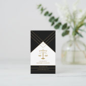 Elegant procureur bij wet | Goud zwart Visitekaartje (Staand voorkant)