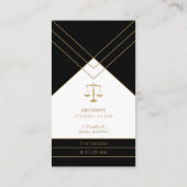 Elegant procureur bij wet | Goud zwart Visitekaartje (Achterkant)