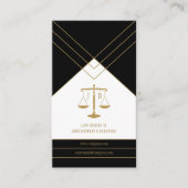 Elegant procureur bij wet | Goud zwart Visitekaartje (Voorkant)