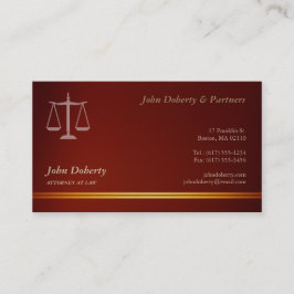 Elegant procureur bij wet | Rood Visitekaartje