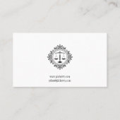 Elegant procureur bij wet | Wettelijke vennootscha Visitekaartje (Achterkant)