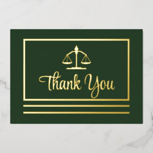 Elegant procureur Dank u Folie Briefkaart