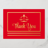 Elegant procureur Dank u Folie Briefkaart (Voorkant)