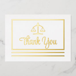 Elegant procureur Dank u Folie Briefkaart