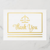 Elegant procureur Dank u Folie Briefkaart (Voorkant)