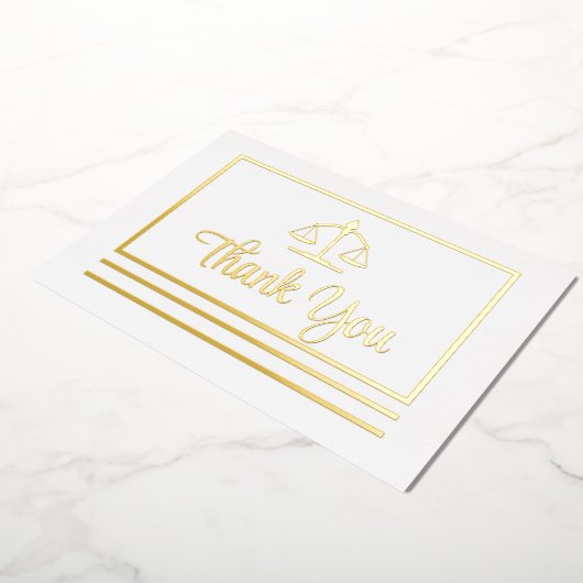 Elegant procureur Dank u Folie Briefkaart (Gedraaid)