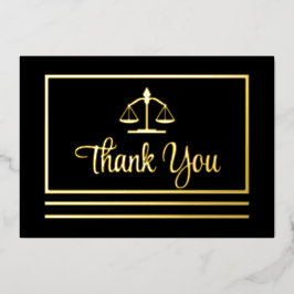 Elegant procureur Dank u Folie Briefkaart