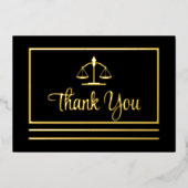 Elegant procureur Dank u Folie Briefkaart (Voorkant)