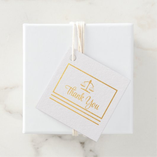 Elegant procureur Dank u Folie Briefkaart Bedankjes Labels (Met doos)