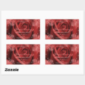 Elegant Product Labels Red Rose met palmbladeren (Vel)