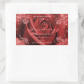 Elegant Product Labels Red Rose met palmbladeren (Tas)