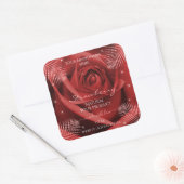 Elegant Product Labels Red Rose met palmbladeren (Envelop)