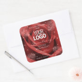 Elegant Product Labels Red Rose Palm Leaves Logo (Envelop)