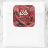 Elegant Product Labels Red Rose Palm Leaves Logo (Tas)