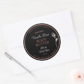 Elegant Product Labels zwart met Roos Gold Lijst (Envelop)