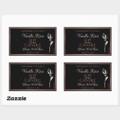 Elegant Product Labels zwart met Roos Gold Lijst (Vel)