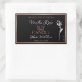 Elegant Product Labels zwart met Roos Gold Lijst (Tas)