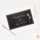 Elegant Product Labels zwart met Roos Gold Lijst (Envelop)