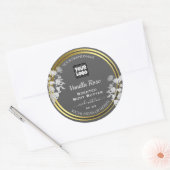 Elegant Product Packaging Labels grijs Gold Floral (Envelop)