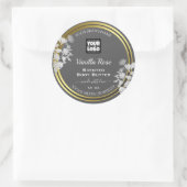 Elegant Product Packaging Labels grijs Gold Floral (Tas)