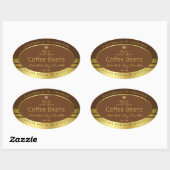 Elegant Product Packaging Labels in bruin en goud (Vel)