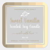 Elegant Product Verpakking Goudgrijs Gekleurde Eti Vierkante Sticker (Voorkant)