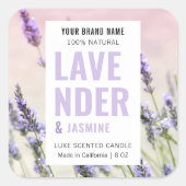 Elegant product verpakking kaars label met foto (Voorkant)