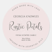 Elegant productetiket Sticker Roze (Voorkant)