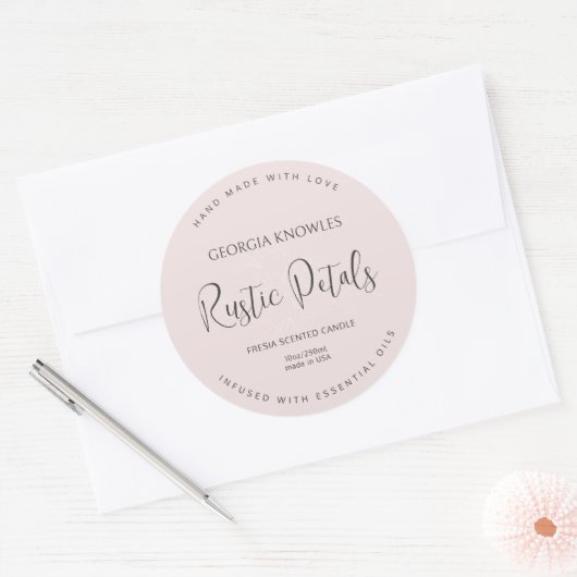 Elegant productetiket Sticker Roze (Envelop)