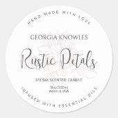 Elegant productetiket Sticker Wit (Voorkant)