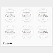 Elegant productetiket Sticker Wit (Vel)