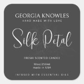 Elegant productetiket Sticker zwart-wit (Voorkant)